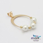 آویز طلا - طرح بیضی