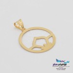 آویز طلا - طرح گل شاه عباسی