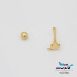 پیرسینگ طلا - طرح شبدر چهار پر