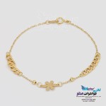 دستبند طلا - طرح گل