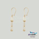 گوشواره طلا - طرح گوی تراش