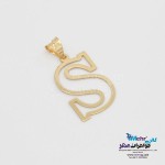 آویز طلا - طرح حروف لاتین S