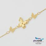 دستبند طلا - طرح پروانه