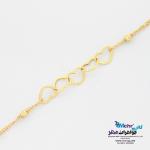 دستبند طلا - طرح هارت لینک و گوی تراش