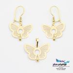 نیم ست طلا - طرح پروانه