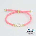 دستبند طلا بافت - طرح گل