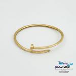 دستبند النگویی طلا - طرح کارتیه میخی