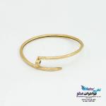 دستبند النگویی طلا - طرح کارتیه میخی
