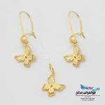 نیم ست طلا - طرح پروانه تراش