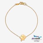 دستبند طلا - مدل شبدر چهار پر