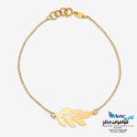 دستبند طلا - طرح برگ