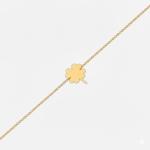 دستبند طلا - طرح شبدر چهار پر