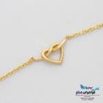 دستبند طلا - طرح قلب گره