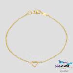 دستبند طلا - طرح قلب گره