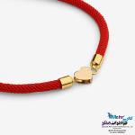 دستبند طلا و بافت - طرح قلب