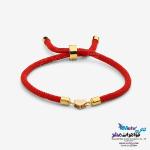 دستبند طلا و بافت - طرح قلب