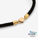 دستبند طلا و بافت - طرح قلب