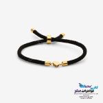 دستبند طلا و بافت - طرح قلب