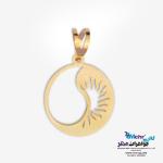 آویز طلا - طرح خورشید و بته