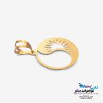 آویز طلا - طرح خورشید و بته