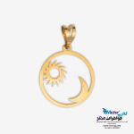 آویز طلا - طرح ماه و خورشید