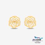 گوشواره طلا - طرح گل رز