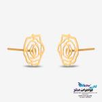 گوشواره طلا - طرح گل رز