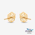 گوشواره طلا - طرح گل رز