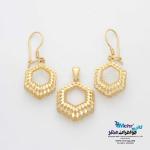 نیم ست طلا - طرح شش ضلعی