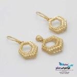 نیم ست طلا - طرح شش ضلعی