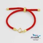 دستبند طلا و بافت - طرح انار