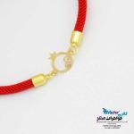 دستبند طلا و بافت - طرح انار