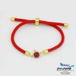 دستبند طلا و بافت - طرح انار