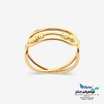 انگشتر طلا -  طرح خطوط موازی