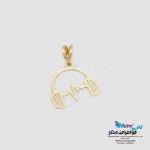آویز طلا - طرح هدفون موسیقی