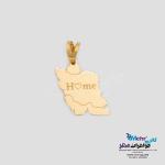 آویز طلا - طرح نقشه ی ایران
