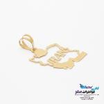 آویز طلا - طرح نقشه ی ایران