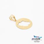 آویز طلا - طرح نقشه ی ایران