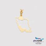 آویز طلا - طرح نقشه ی ایران