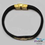 دستبند طلا و چرم - طرح ونکلیف