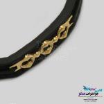 دستبند طلا و چرم - طرح تیفانی