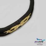 دستبند طلا و چرم - طرح تیفانی