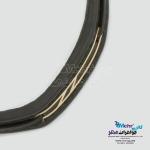 دستبند طلا و چرم - طرح هندسی