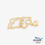 آویز طلا - طرح نقشه ی ایران