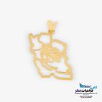 آویز طلا - طرح نقشه ی ایران