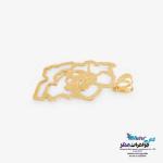 آویز طلا - طرح نقشه ی ایران