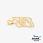 آویز طلا - طرح نقشه ی ایران