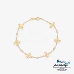 دستبند طلا - طرح گل
