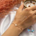 دستبند طلا - طرح گل