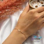 دستبند طلا - طرح گل